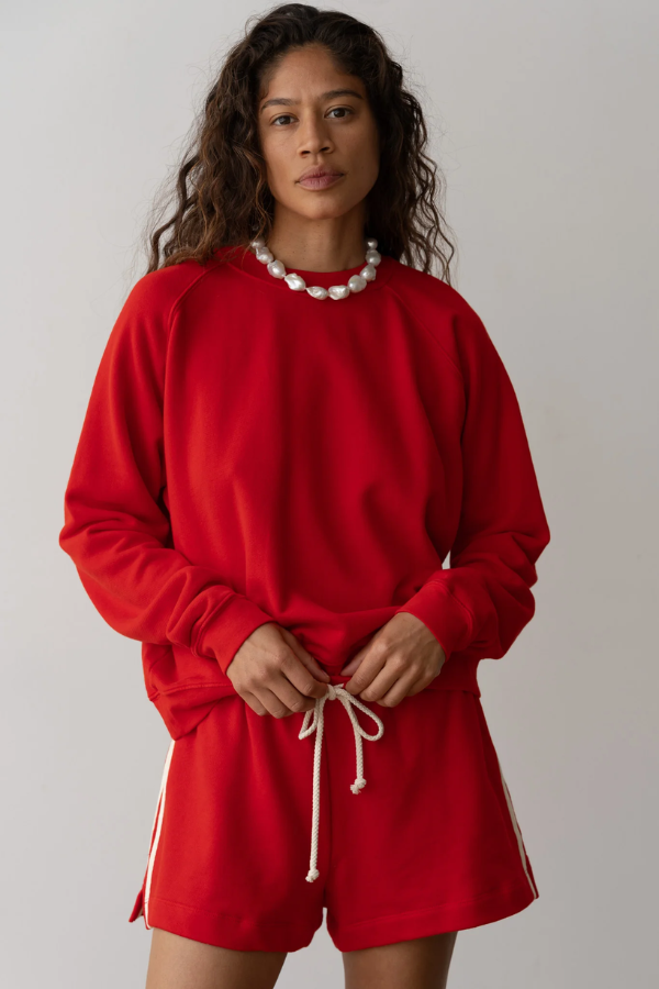 Eco-Terry Crewneck - Bell Pepper