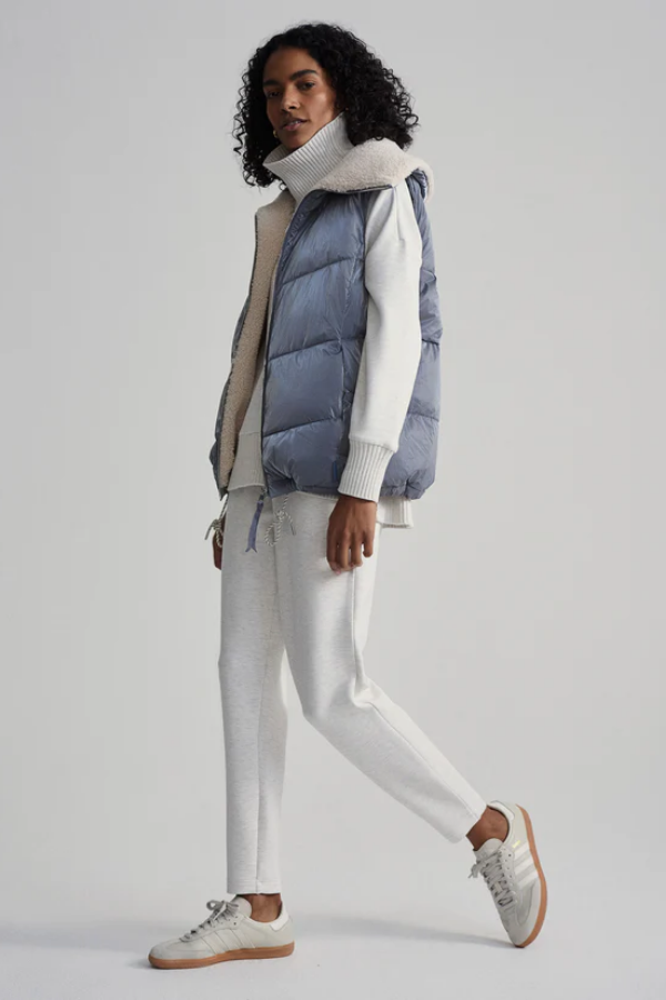 Brock Puffer Gilet- Blue Wind