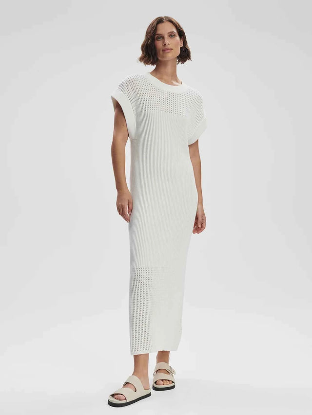 Cheston Relaxed Knit Dress - White