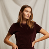 Clara Velour Tee - Blackberry