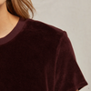 Clara Velour Tee - Blackberry