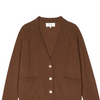 Cashmere Varsity Cardigan- Santal