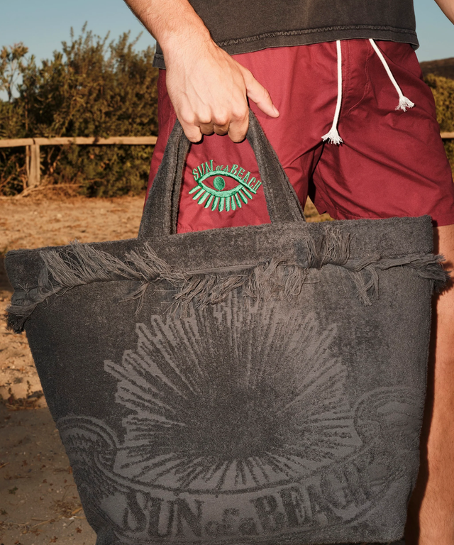 Oversized Beach Bag- Graphite