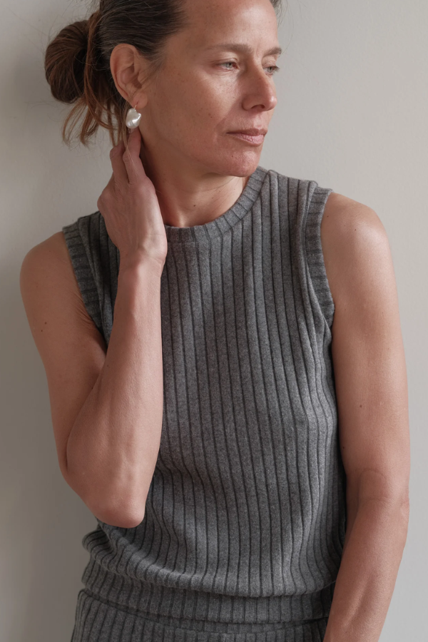 Sweater Rib Shell - Charcoal Grey