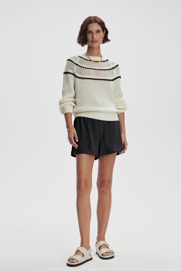 Padbury Pointelle Knit Sweater