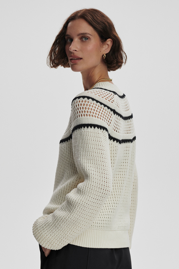 Padbury Pointelle Knit Sweater