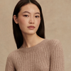 Axel Rib Knit Midi Dress-Light Taupe Marl