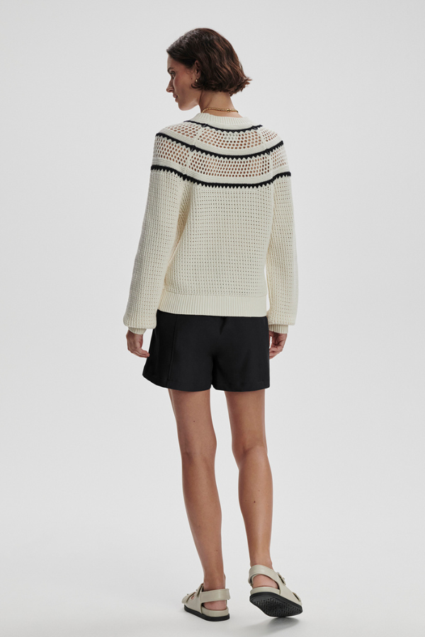 Padbury Pointelle Knit Sweater