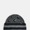 Ishadow Embroidered Knit Hat - Shadow