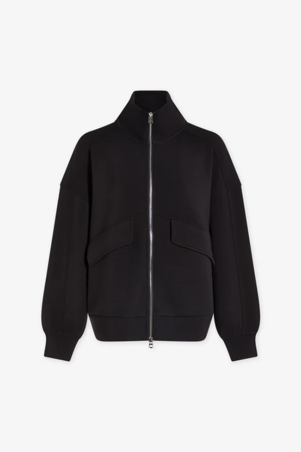 Garcia Zip Through Sweat - Black