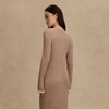 Axel Rib Knit Midi Dress-Light Taupe Marl