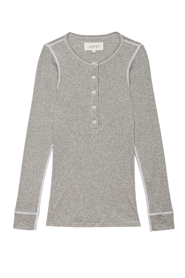Rib Henley - Grey