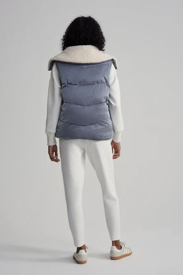 Brock Puffer Gilet- Blue Wind