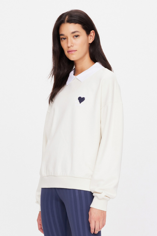 Pascal Collared Crew - Creme