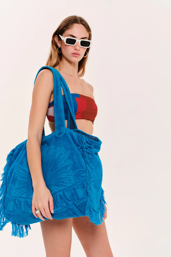 Terry Tote Beach Bag-Cousteau