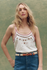 The Beaded Slim Tank-Washed White