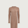Axel Rib Knit Midi Dress-Light Taupe Marl