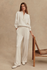 The Wide Leg Pant 30-Ivory Marl