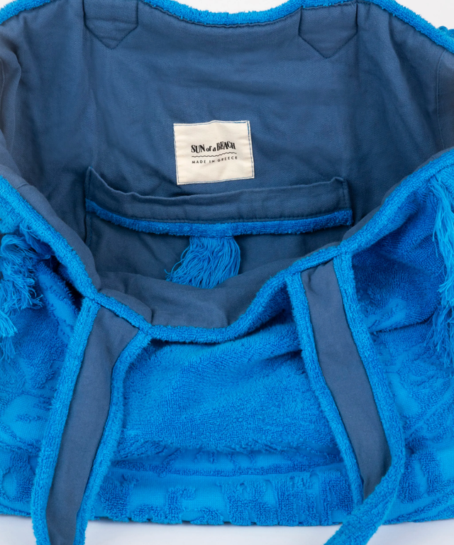 Terry Tote Beach Bag-Cousteau