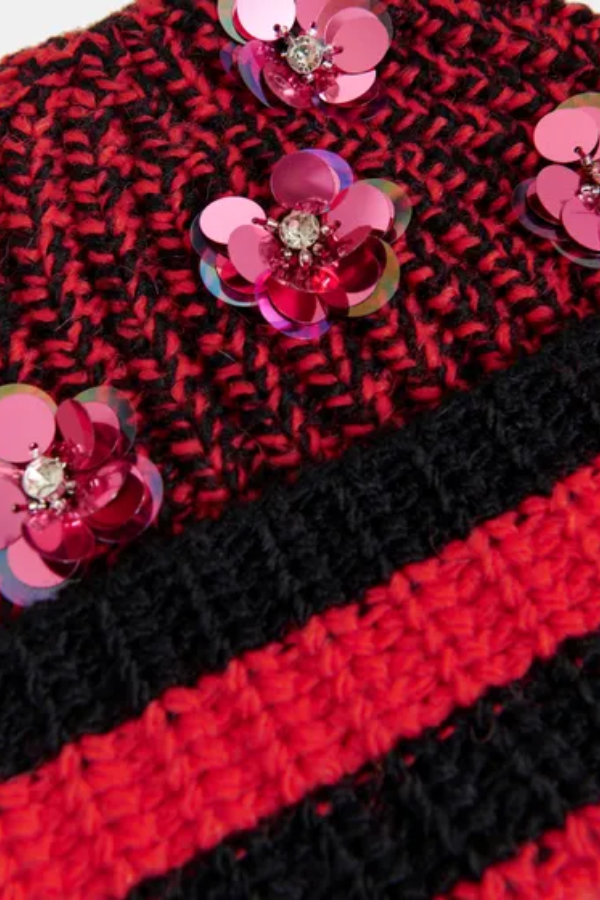 Ishadow Embroidered Knit Hat - Poppy Field