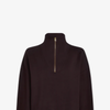 Hawley Half Zip Sweat - Coffee Bean