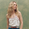The Beaded Slim Tank-Washed White