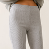 Rib Kick Flare-Heather Grey