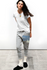 FREECITY Large Heather 3/4 Sweats-Heather Skies