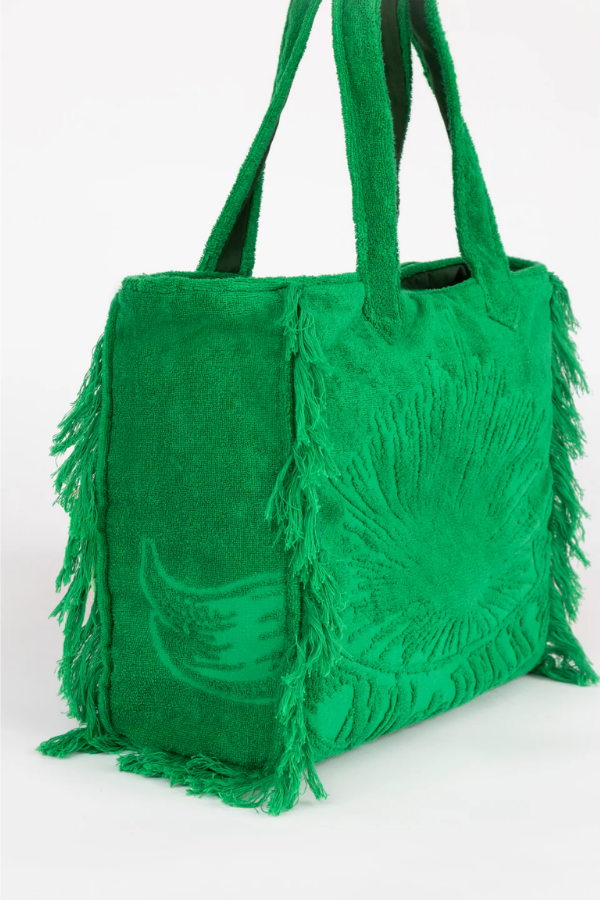 Terry Tote Beach Bag-Wasabi