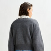 Ideas Knit Cardigan with Beads - Shadow
