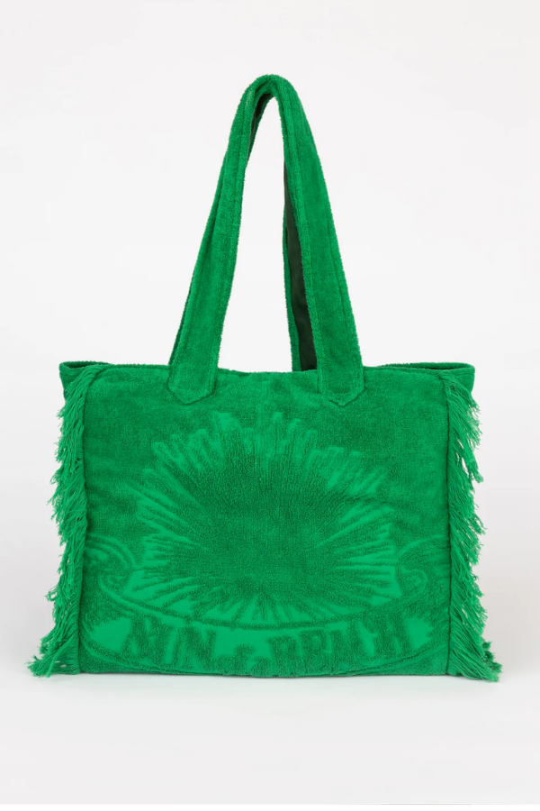 Terry Tote Beach Bag-Wasabi