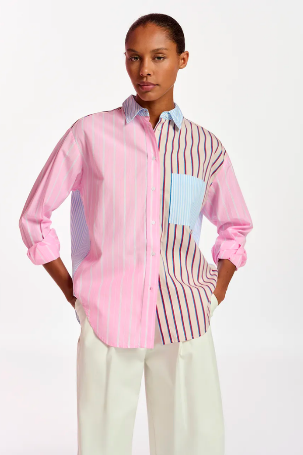 Multicolor striped cotton shirt