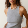 Rib Tank- Heather Grey