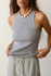 Rib Tank- Heather Grey