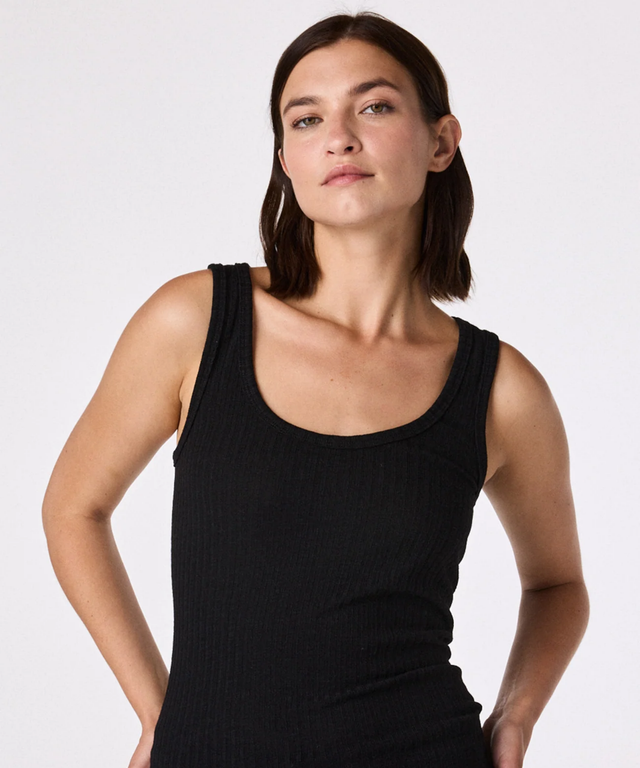 Charlie Tank- Black Charcoal