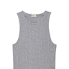 Rib Tank- Heather Grey