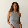 Rib Tank- Heather Grey