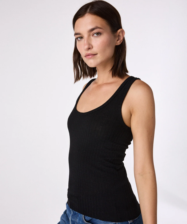 Charlie Tank- Black Charcoal