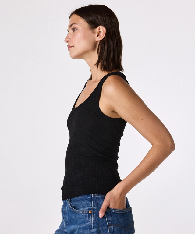Charlie Tank- Black Charcoal