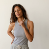 Rib Tank- Heather Grey