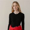 The Pointelle Long Sleeve-jet