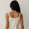 The Baby Rib Scallop Tank - Creme