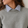 Cotton Cashmere Sweater - Heather Grey