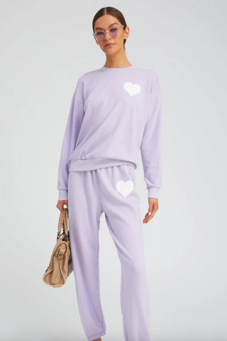 Heart Sweatpant- Lavender