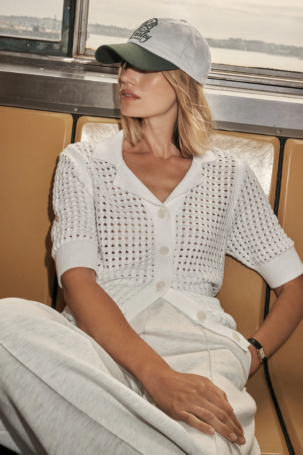 Ellie Knit Shirt-White