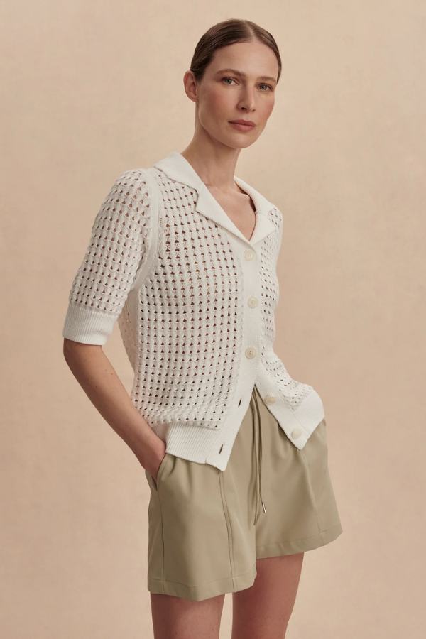 Ellie Knit Shirt-White
