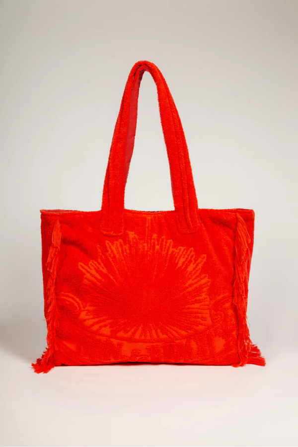 Terry Tote Beach Bag-Orange