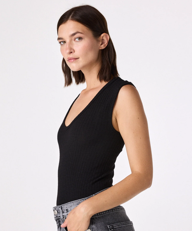 Charli V Tank- Black Charcoal