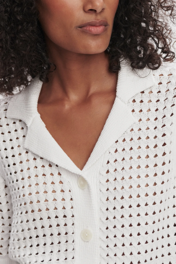 Ellie Knit Shirt-White