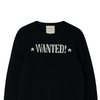 Cashmere Wanted Crew- Black and Cream